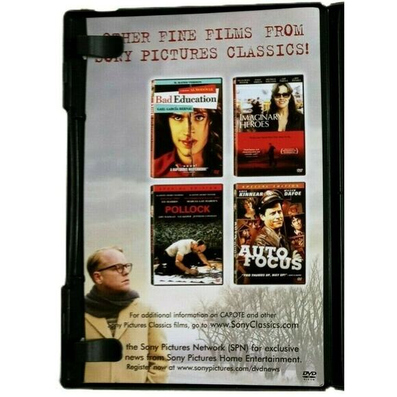 Capote DVD 2006 Philip Seymour Hoffman True Crime Drama Suspense Film Movie - Picture 5 of 8